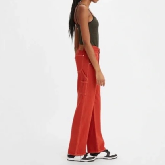 Levi’s Dad Utility Jeans in Red Size 23 X 30 - Picture 4 of 16